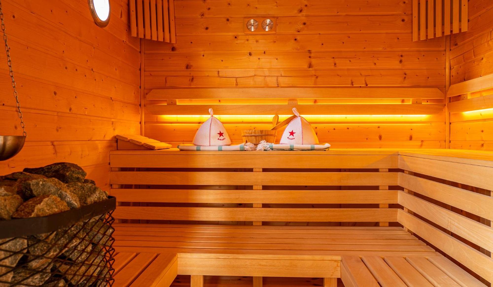 Domek Arkasasino Z Jacuzzi Bagian luar foto